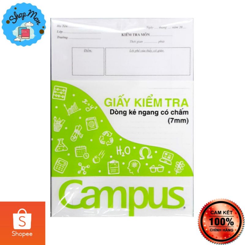 Giấy kiểm tra kẻ ngang CAMPUS Cưng xỉu