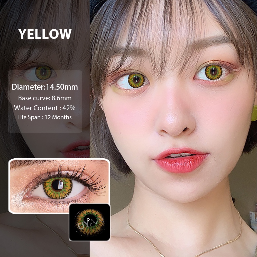 1 Cặp Kính Áp Tròng Mềm 14.5mm Nhiều Màu Dùng Hóa Trang Giáng Sinh/Halloween