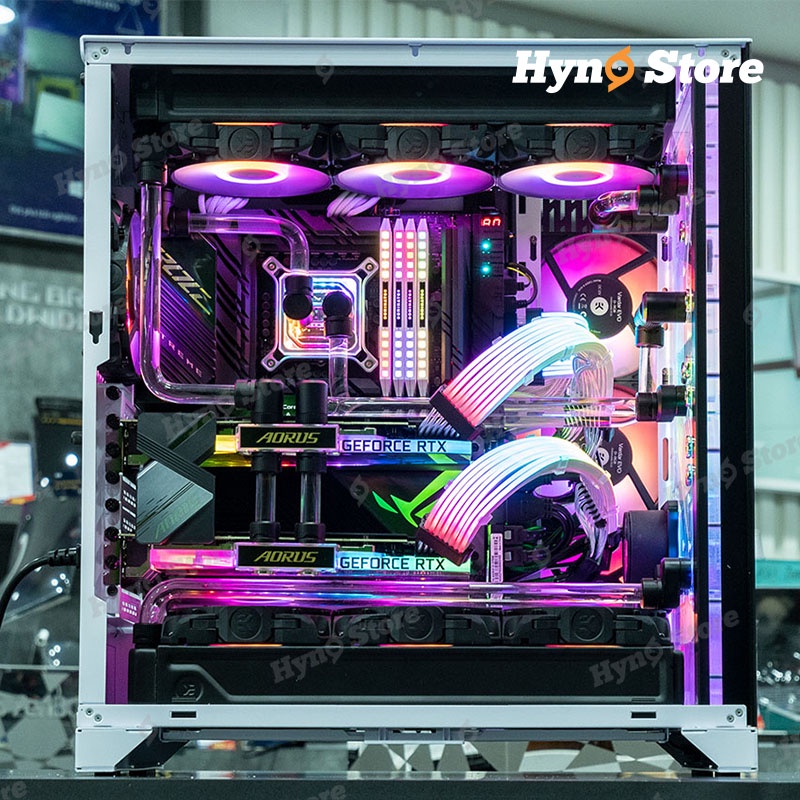 Vỏ case máy tính LIANLI O11 Dynamic XL ROG Certified White Full tower Tản nhiệt nước custom - Hyno Store