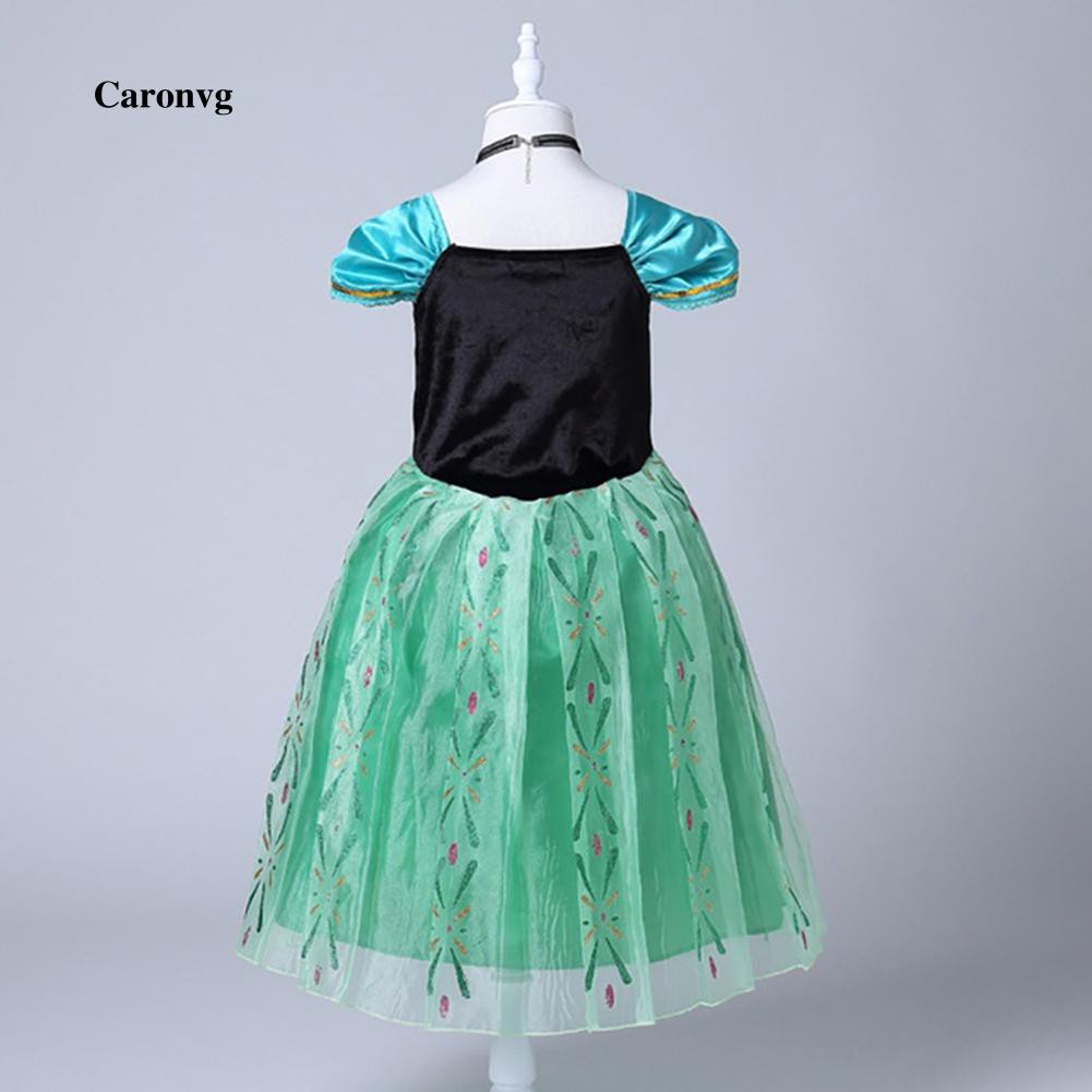 Đầm hóa trang công chúa Anna cho bé gái