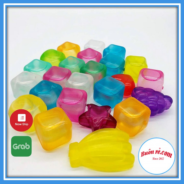 Set 6 viên đá nhựa lạnh tái sử dụng nhiều lần màu sắc đẹp mắt _ 01277_Buonrecom
