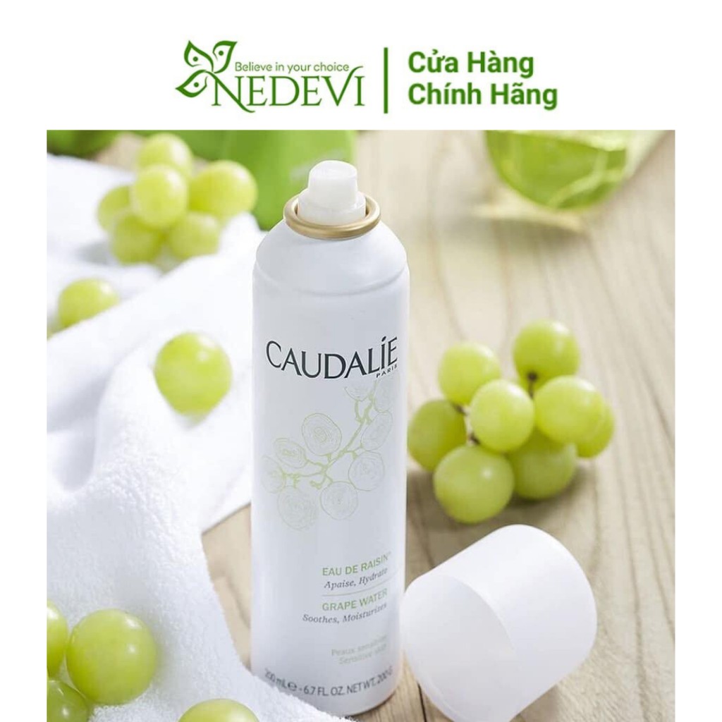 Xịt khoáng Caudalie Grape Water chiết xuất nho organic Pháp - NEDEVI Chính Hãng