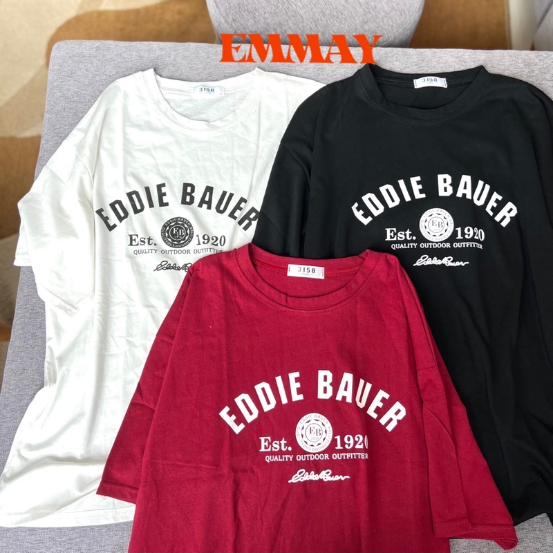 Áo phông nữ, áo thun nữ form rộng cotton cao cấp CHỮ EDDIE Freesize<65kg | BigBuy360 - bigbuy360.vn