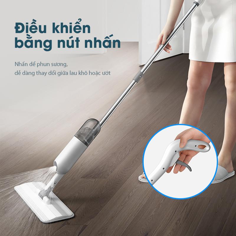 Cây lau nhà phun sương thông minh 2in1 lau dọn nhà cửa dễ dàng xoay 360 độ mọi ngóc ngách SAMONO