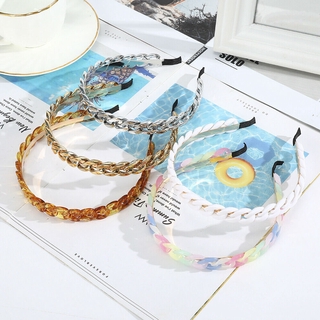 Cài tóc kiểu dây xích đơn giản bằng nhựa resin dành cho bạn nữ
