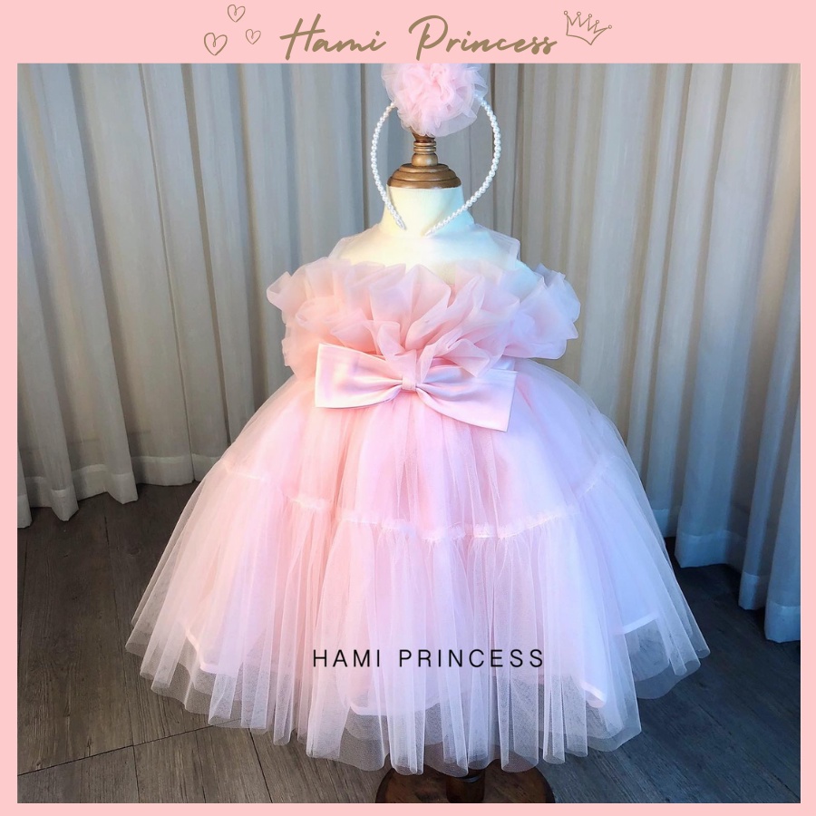 Váy Công Chúa Hoa Xoè Nhiều Lớp Tinh Tế HAMI PRINCESS ❤️ Tặng Kèm Phụ Kiện