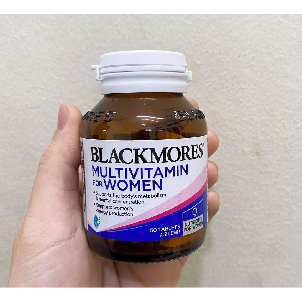 Viên uống bổ sung Vitamin tổng hợp cho phụ nữ Blackmores Women's Vitality Multi của Úc Lọ 50 viên