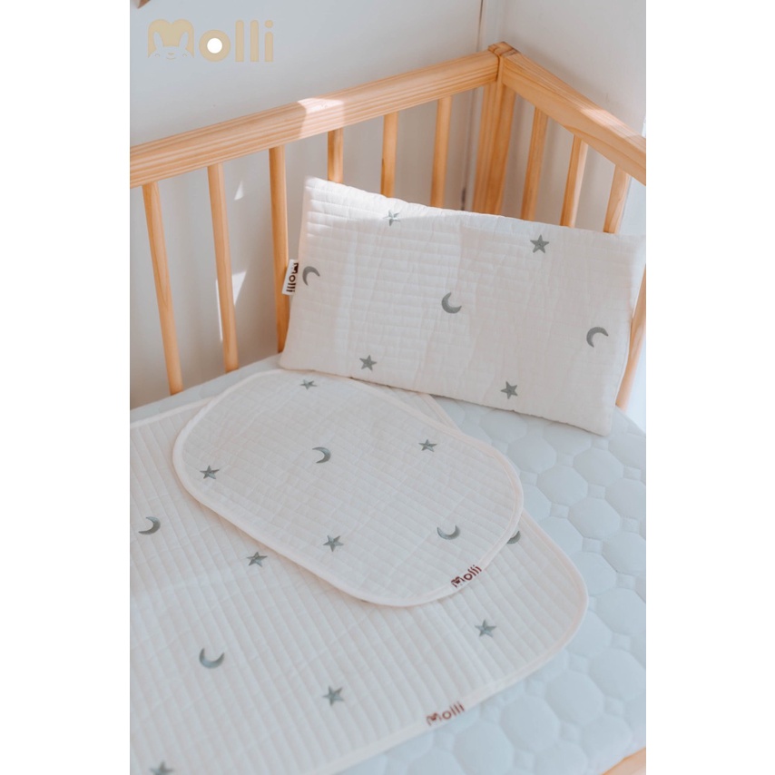 Gối Lót Đầu Cho Bé Sơ Sinh KT 35*25cm - HÀNG MADE IN VIỆT NAM CAO CẤP