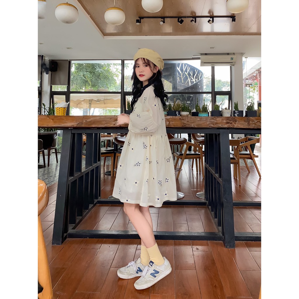 VÁY BABYDOLL BE HOA THÊU NAVY | BigBuy360 - bigbuy360.vn