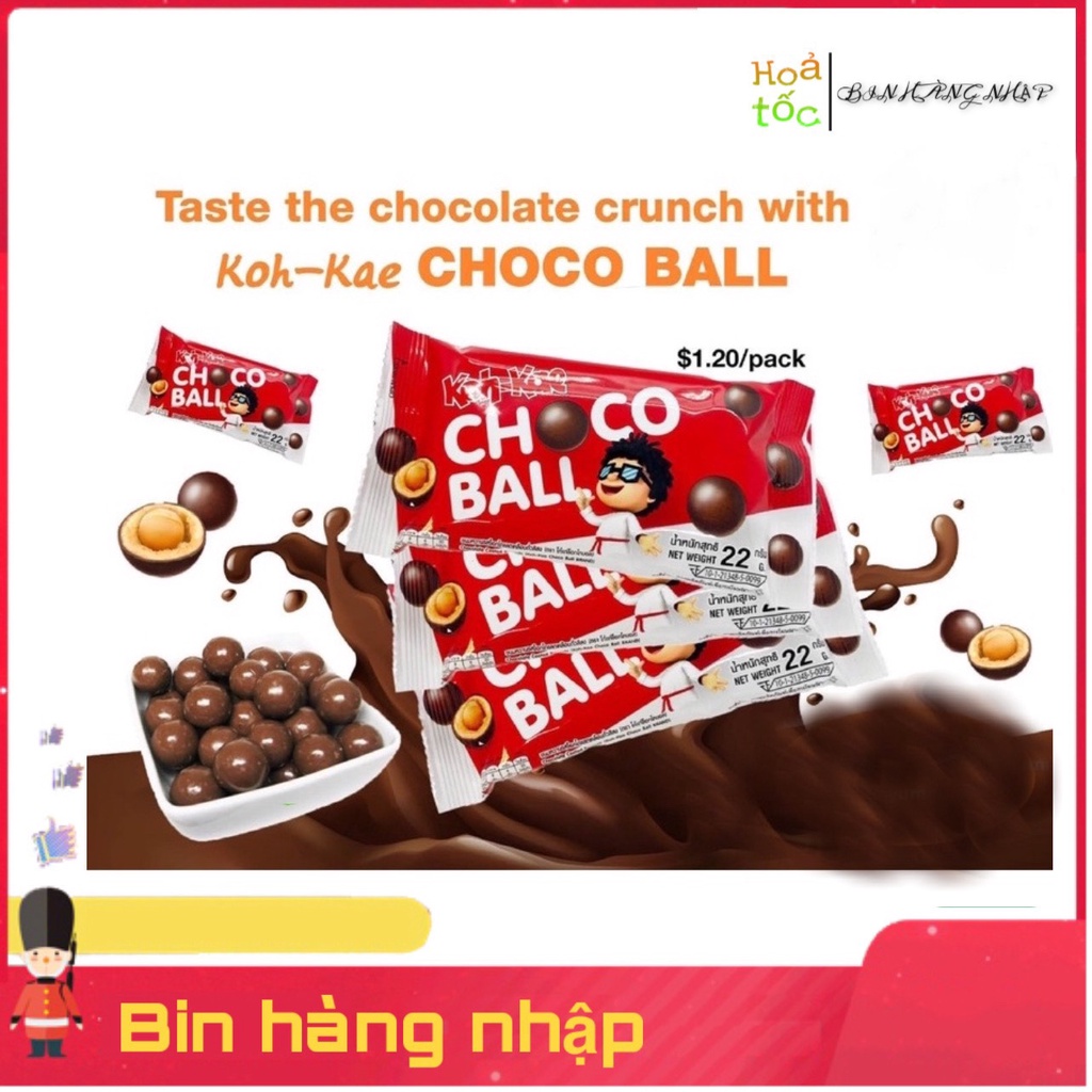 1 Gói đậu phộng phủ chocolate Koh-Kae Choco Ball Thái Lan