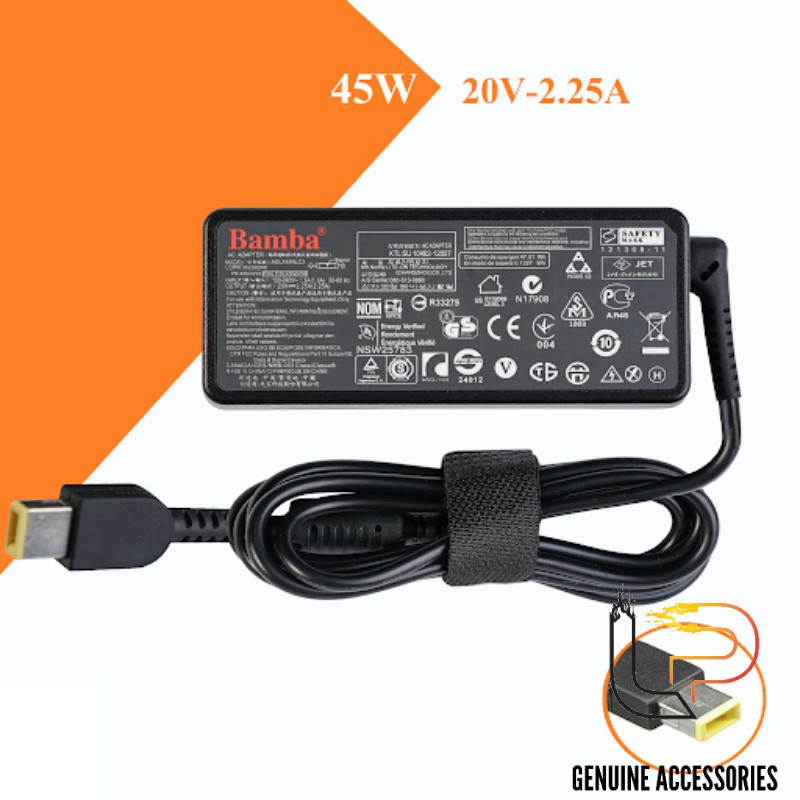 BỘ SẠC LAPTOP LENOVO 20V- 2.25A - ADAPTER LENOVO 20V- 2.25A