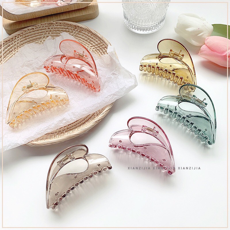 Kẹp Tóc Acrylic Trong Suốt Phong Cách Hàn Quốc Cho Nữ