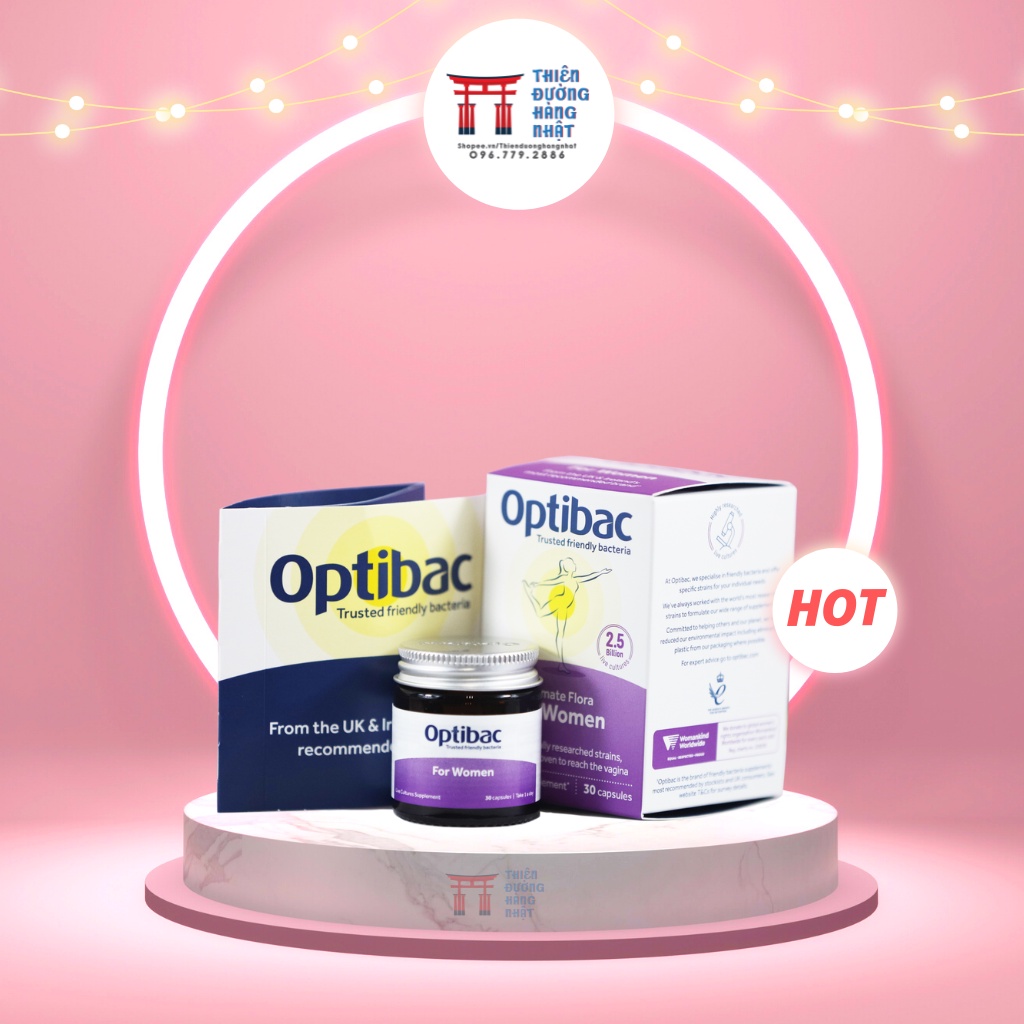 Men vi sinh Optibac tím Optibac Probiotics For Women Anh Quốc hộp 30 viên giảm các bệnh về phụ khoa cho phụ nữ và mẹ bầu