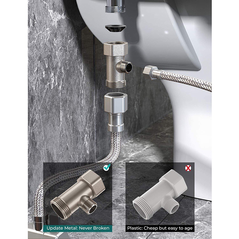 Bộ Vòi Phun Nước Toilet Siêu Mỏng Không Cần Điện Tiện Dụng