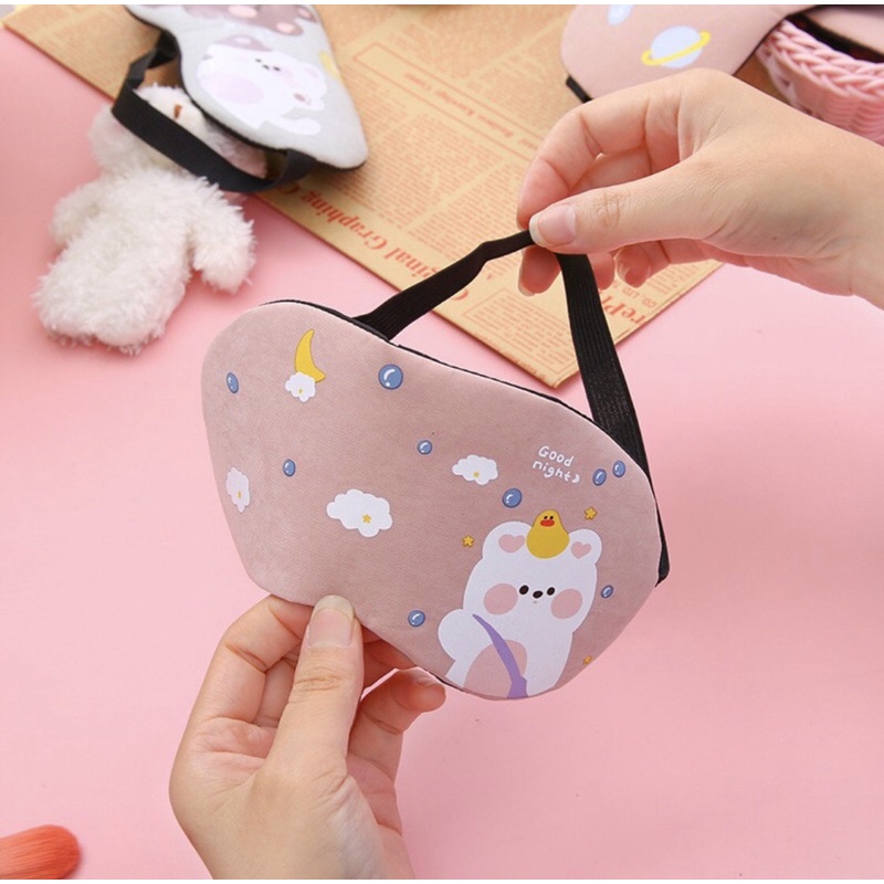 BỊT MẮT DỄ NGỦ HOẠT HÌNH CUTE DỄ THƯƠNG, miếng che mắt, mặt nạ