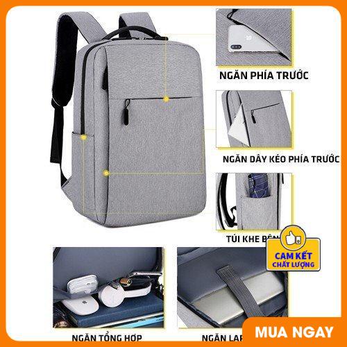 Balo laptop 14 inch cho nam,nữ đẹp và chống sốc dùng đi làm,đi học và đi du lịch kèm dây USB ST0031