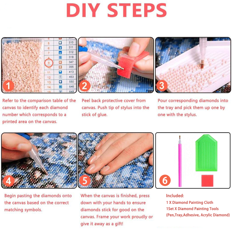 Bộ Tranh Đính Đá 5D Họa Tiết Phong Cảnh Độc Đáo DIY 40x30cm