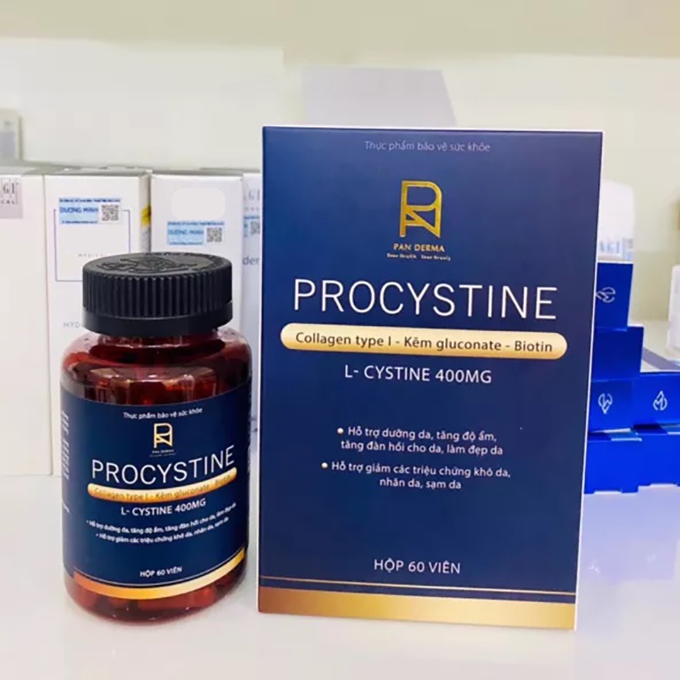 ✅ Viên Uống Procystine 60 viên - Viên Uống Ngăn Ngừa Mụn, Dưỡng Ẩm, Sáng Da, Kích Thích Mọc Tóc
