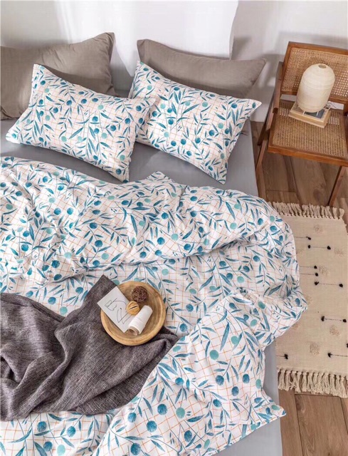 Bộ chăn g và gối cotton living-hoa nhí