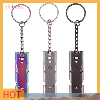 （ʚshibelss）Double Pipe High Decibel Outdoor Emergency Survival Whistle Keychain