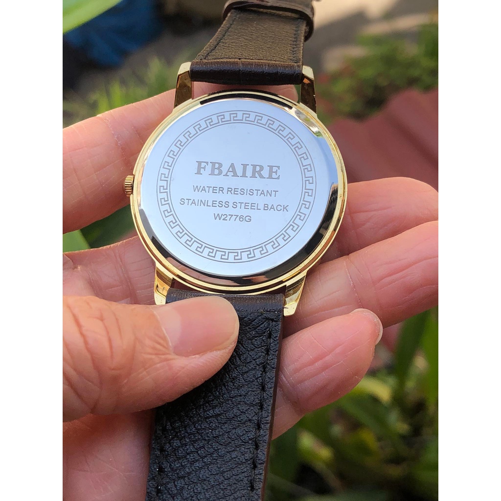 Đồng hồ nam hiệu Fbaire, dây da thật, hàng đã qua sử dụng