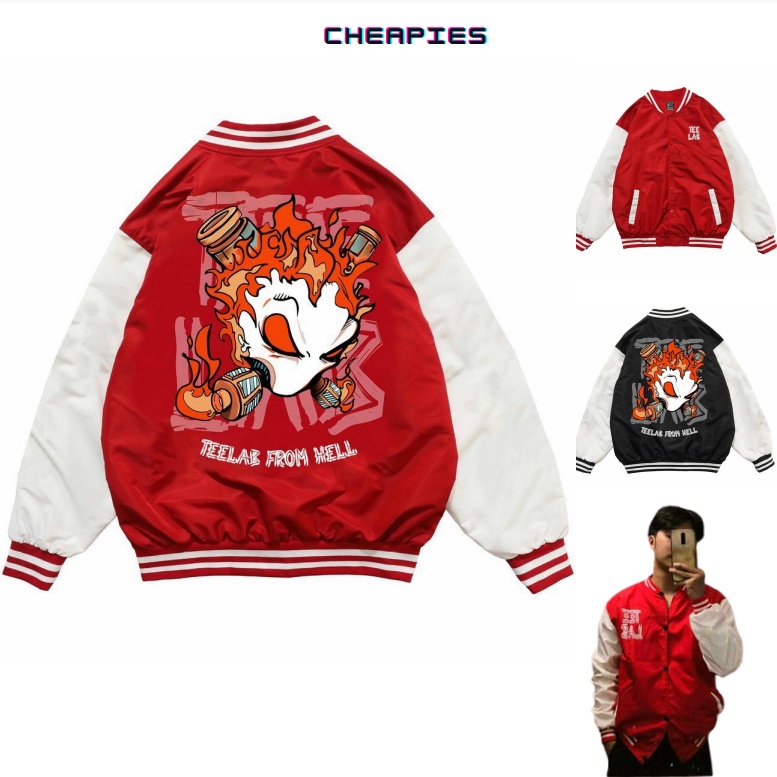 Áo Khoác Bomber Teelab From Hell Unisex nam nữ Jacket Dù 2 Lớp mặc Đôi Couple Dễ Phối Đồ K061