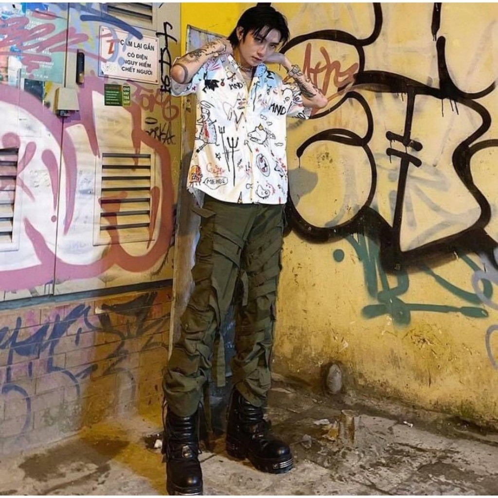 [CLIP THẬT] Áo sơ mi tay ngắn họa tiết THE CAT + CARTOON mende Fulltag tay lỡ, FORM UNISEX | BigBuy360 - bigbuy360.vn