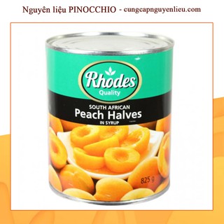 Đào ngâm nước đường Rhodes đóng lon 825gr