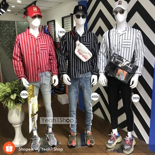 [Yeah1Shop]- Áo sơ mi sọc cổ vest