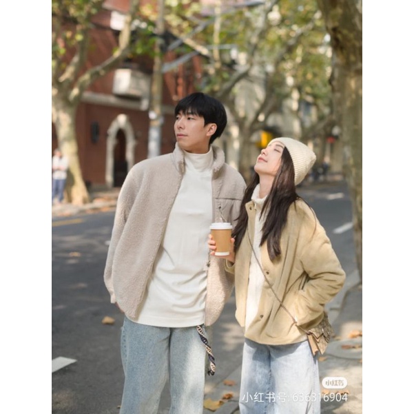 (UNIQLO Nhật chính hãng) NỮ- Áo khoác lông thỏ/lông cừu dài tay cổ tròn