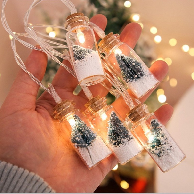 Dây Đèn LED 2M 10 Bóng Dùng Pin Trang Trí Giáng Sinh