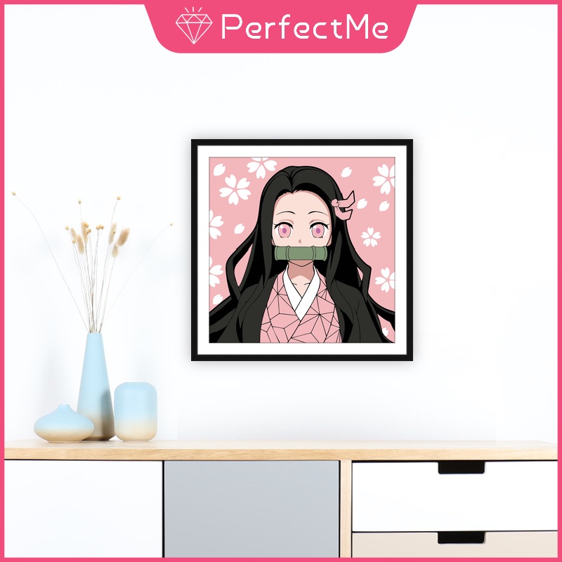 Bộ Tranh Đính Đá 5D Tự Làm 30x30cm Hình Anime Demon Slayer