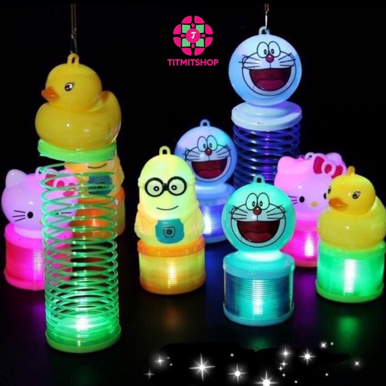 Đèn lồng lò xo phát sáng có tay tầm với nhiều hình và mẫu mã đẹp