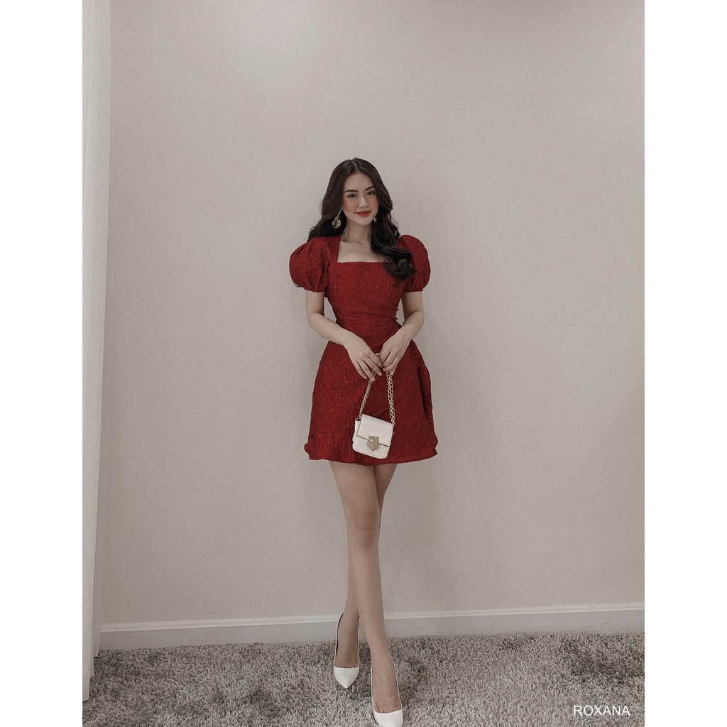 (suclothing) ROXANA DRESS - Đầm tay phồng vạt chéo thiết kế- Đầm dự tiệc | BigBuy360 - bigbuy360.vn