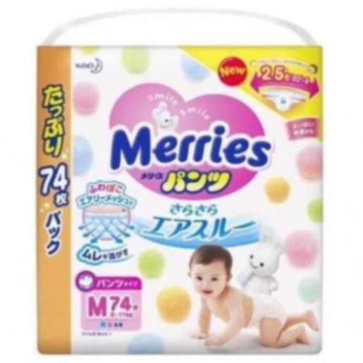 Tã/Bỉm Dán/Quần Merries Nội Địa size Jumbo M74/M76/L56/L64/XL50 Ma20s m