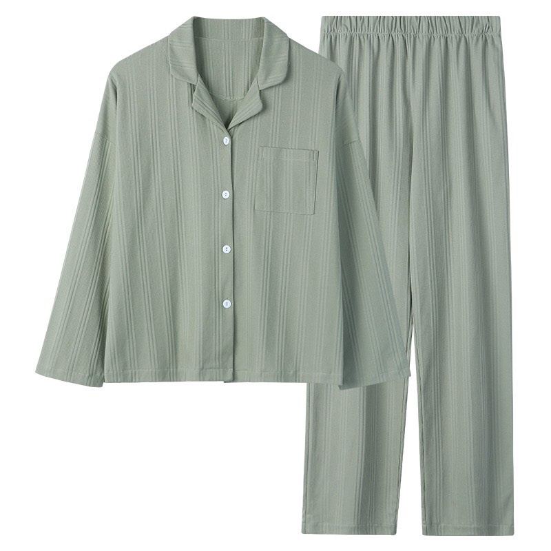 Bộ Đồ Nam Nữ Mặc Nhà Bigbang Luxury Chất Cotton Mỏng Dài Tay - Pyjama Cho Cặp Đôi - Qùa Cưới ý Nghĩa