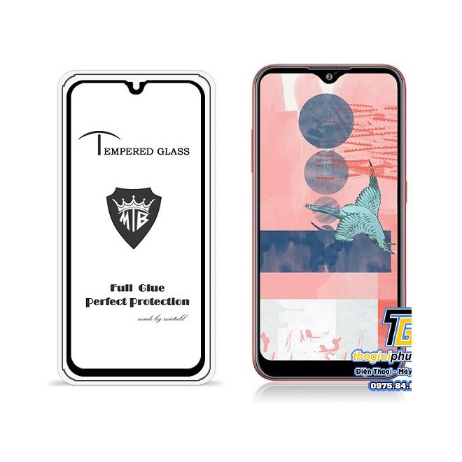 Dán kính cường lực full 5D tràn màn hình SamSung Galaxy A01 phủ màu