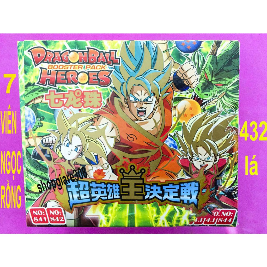 HỘP 432 LÁ THẺ BÀI 7 VIÊN NGỌC RỒNG DRAGON BALL-SONGOKU LOẠI LỚN ĐẦY ĐỦ NHÂN VẬT (hàng hiếm)