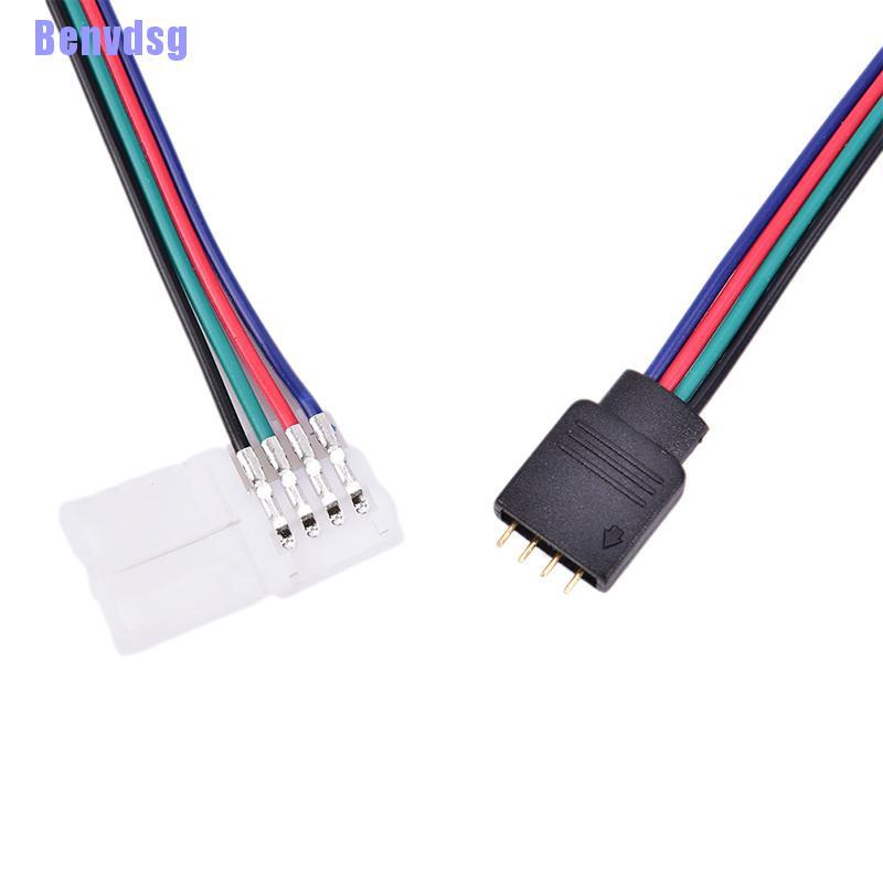 Set 10 Dây Cáp Nối 10Mm 4 Female Cho Dây Đèn LED Rgb 5050 3528