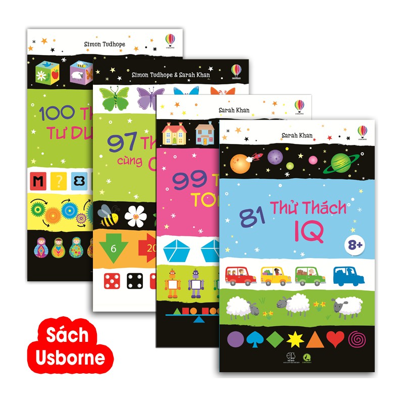 Sách - Combo Thử thách Tư Duy - IQ - Toán Học - Con số (bộ 4 cuốn)