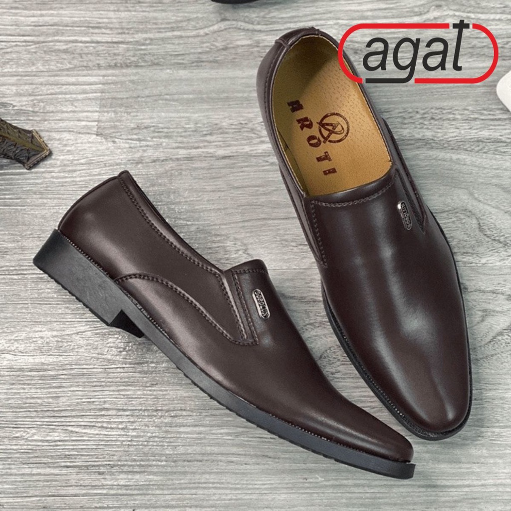 Giày Tây Nam AGAT Dáng Lười Chất Da Đẹp Cao Cấp,Đế Khâu Cực Bền Form Mọi Công Sở Sang Trọng Màu Đen- M519-Đ sp20