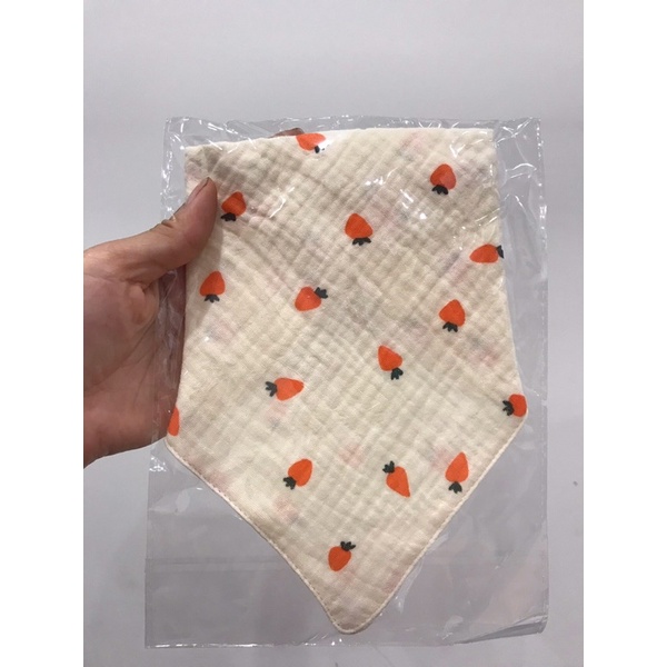 Yếm tam giác muslintree organic 4 lớp cao cấp cho bé