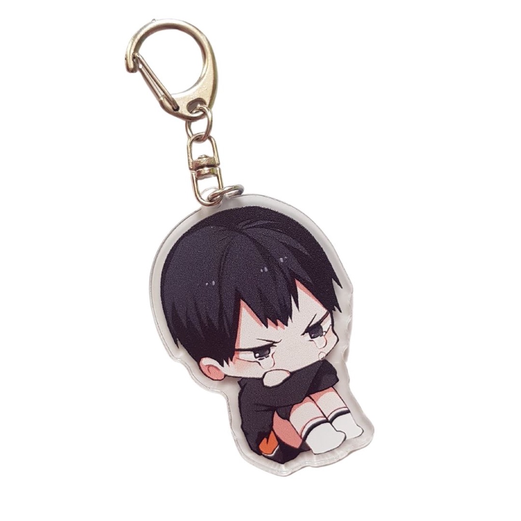 Móc khóa Anime/Manga Haikyuu nhân vật chibi bóng chuyền acrylic