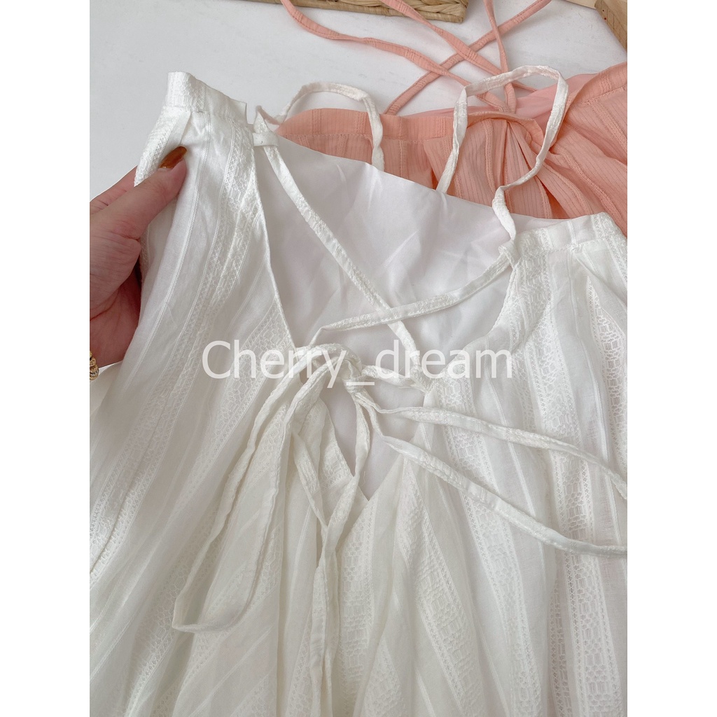 Đầm Cổ Yếm, Váy Maxi Dài Đi Biển, Đi Dự Tiệc Thiết Kế Dây Hở Lưng Cột Cổ Chất Vải Đũi Xinh Xắn | BigBuy360 - bigbuy360.vn
