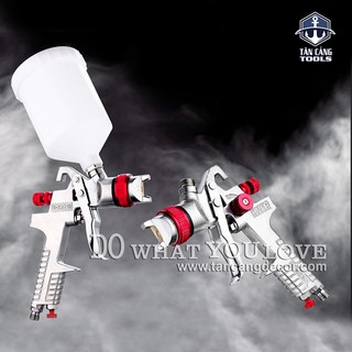 Súng Phun Sơn Gravity Feed HVLP E300 700 cc Bình Trên