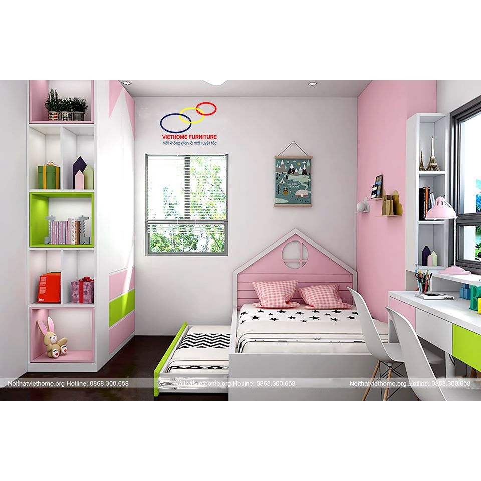 Giường ngủ cho bé Viethome hiện đại - Nội thất Viethome bảo hành & bảo trì sản phẩm 6 năm