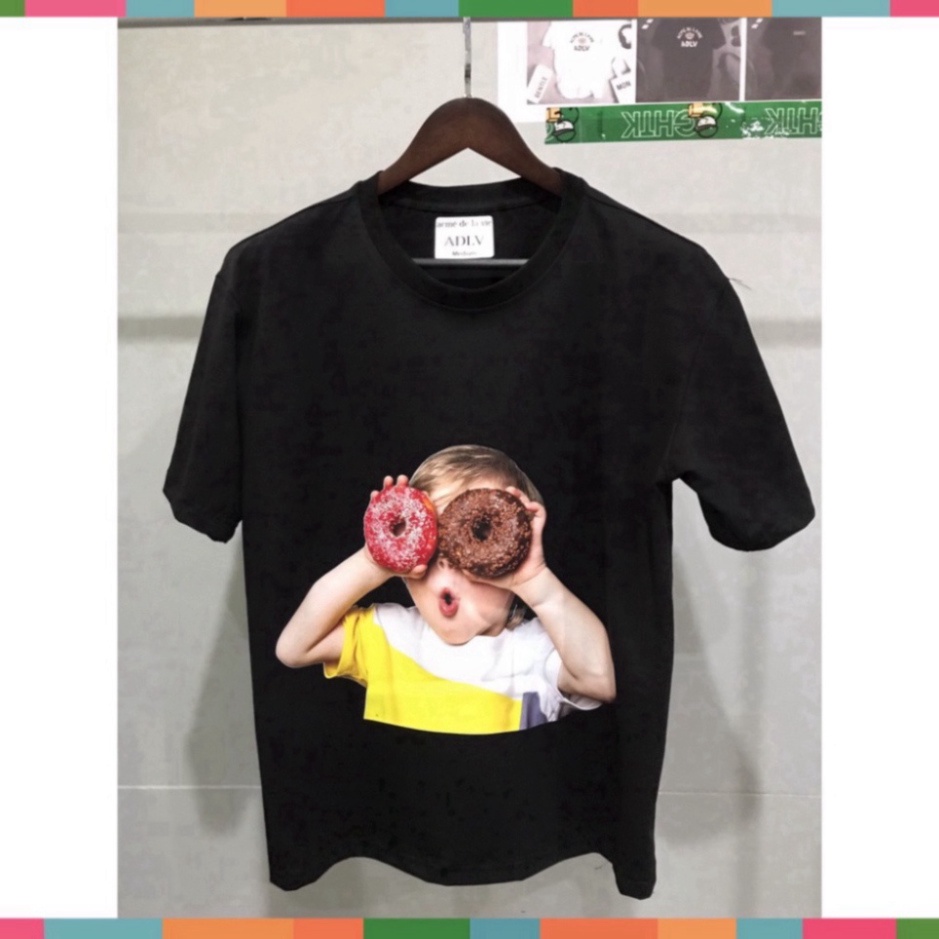 Áo thun ADLV Baby face Donut, kiểu dáng unisex, cotton dày dặn, cộc tay cổ tròn trend hè 2022 | BigBuy360 - bigbuy360.vn