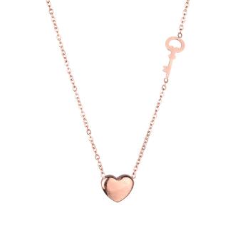 Ms. Gold-plated love clavicle small jewelry chain necklace luxury French fashion pendants in English