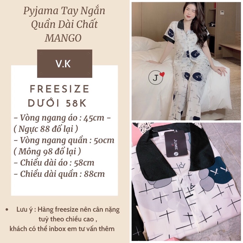 PYJAMA ĐỒ BỘ MẶC NHÀ VẢI MANGO TAY NGẮN QUẦN DÀI HÀNG ĐẸP | BigBuy360 - bigbuy360.vn
