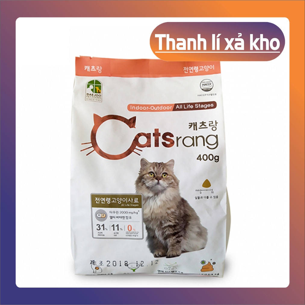 [AN TOÀN – TIẾT KIỆM] Thức ăn cho mèo mọi lứa tuổi Catsrang 400g-1kg  cam kết hàng chuẩn, đảm bảo tiêu chí 6 không